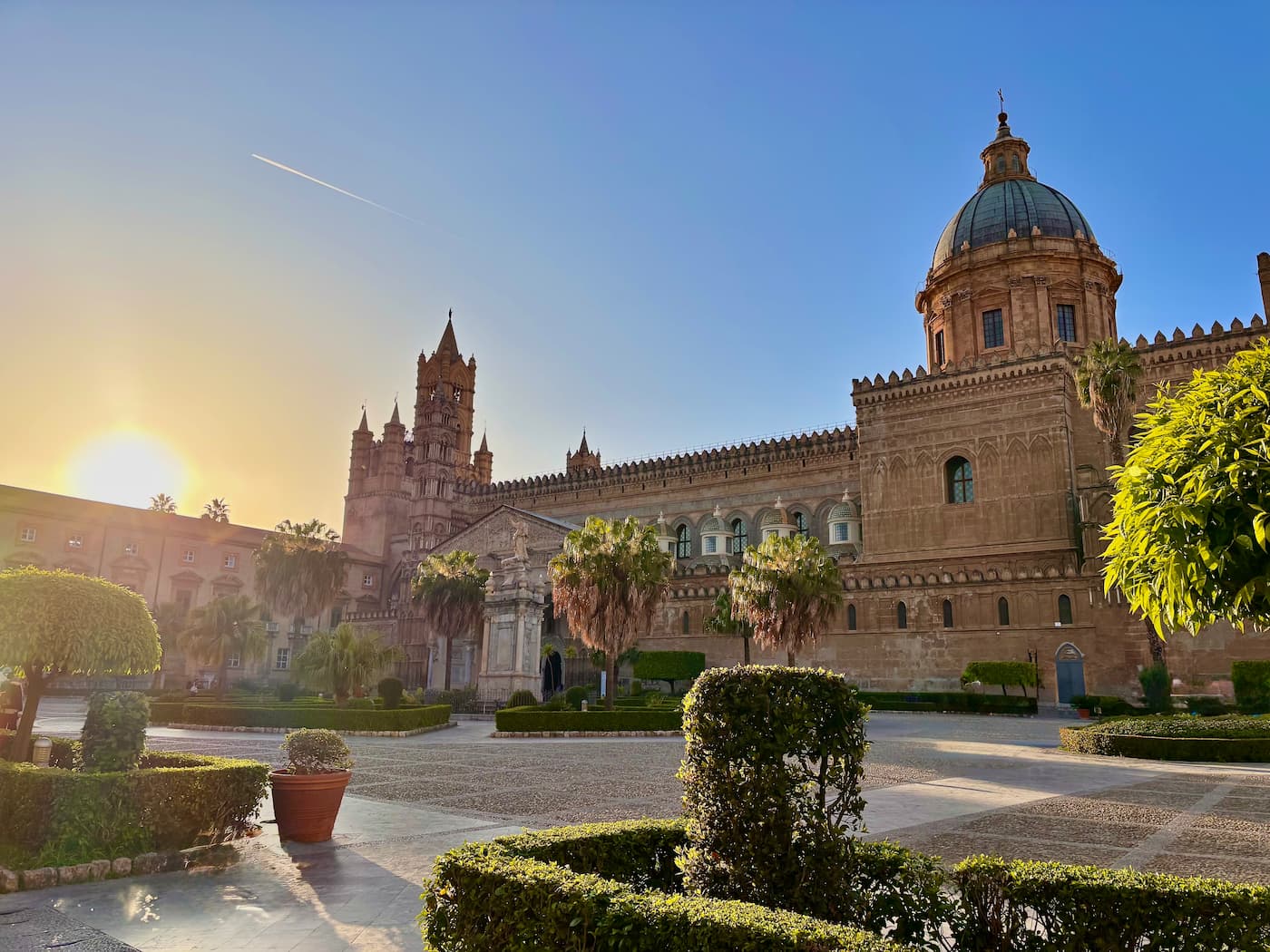 Palermo Cathedral at sunset