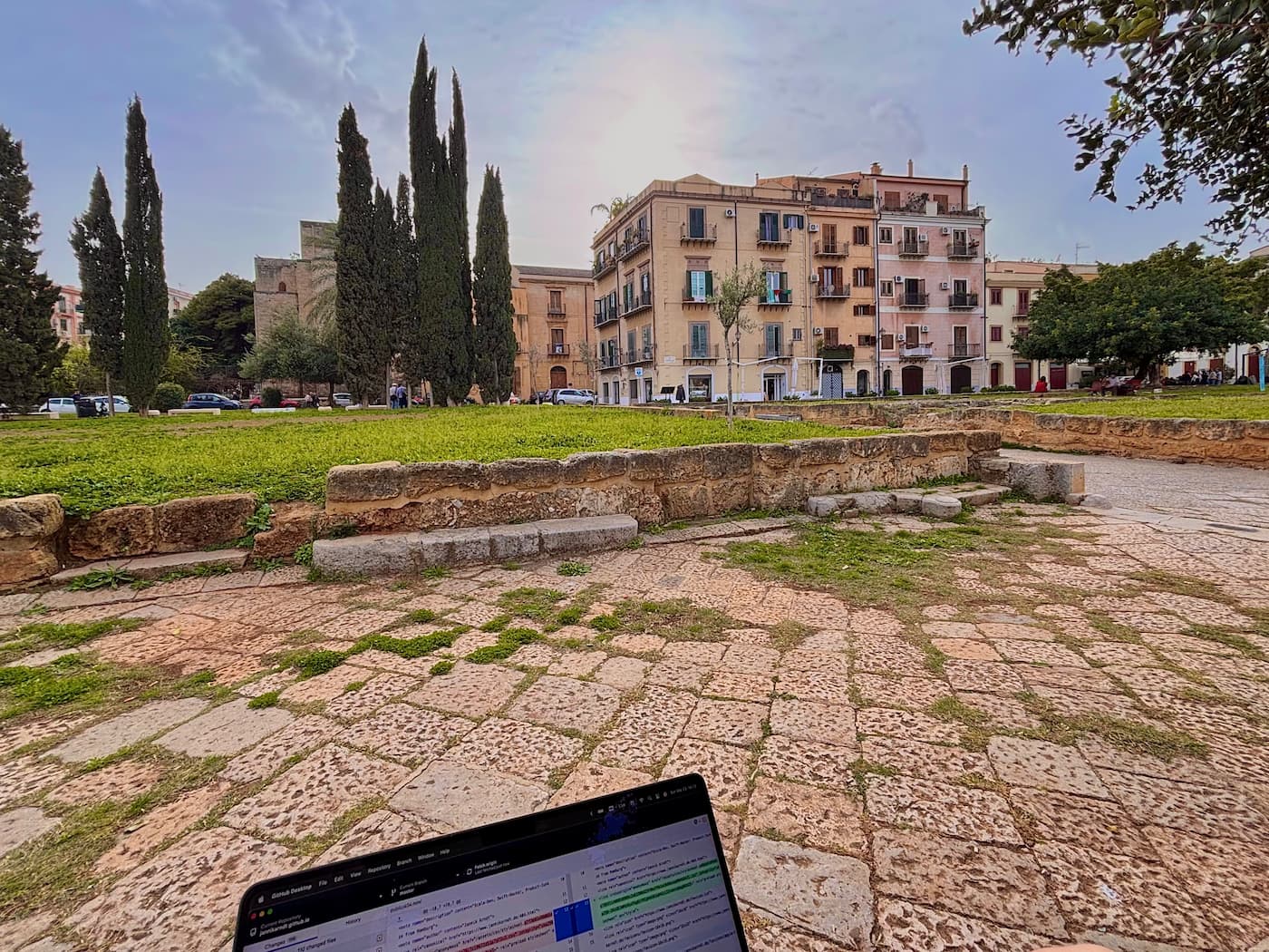 Working in Piazza Magione